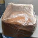 Dog Car Seat for Large Medium Size Puppy Dog,Soft Fabric Dogs Bed Filling Memory Foam,2 Clip-On Safety Leashs and 2 Pockets,Removable and Washable Comfy Pet Travel Car Seat White/Brown