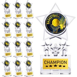 Tondiamo Basketball Trophy Bulk - Acrylic Basketball Champion Awards Winner Prizes Trophies for Sports Competition Prizes Souvenir Gift Decoration