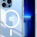 CACOE Magnetic Case for iPhone 13 Pro 6.1 inch-Compatible with MagSafe & Magnetic Car Phone Mount,Not Yellowing Anti-Scratch (Clear)