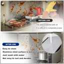 4 Sided Splatter Guard,Foldable Stainless Steel Oil Splatter Screens, Oil Splash Insulation, Oil Splatter Guard Stove Heat Insulation Board, (L: 15" x W: 11.5" x H: 12" x 2Pcs)