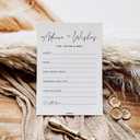 GardenCity Advice and Wishes for the Mr and Mrs, Bridal Shower Games for 50 Guests, Bridal and Wedding Shower Advice Cards, 50 Cards, Minimalist