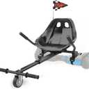 Go Kart Seat Attachment for Self-Balancing Scooter  Adjustable Frame Fits 6.5", 8", 10" Balance Boards, Easy Install, Safe & Fun Ride for Kids and Adults, Ideal for Gifts (Classic Black)