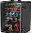 Vitula Miniatures Carrying Case, Large Capacity Miniature Storage Display Cases for Collectibles, with 5 Trays, Portable Figure Display Case for Miniature Storage & Carrying (L)