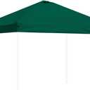 Canopy Replacement Top Outdoor for 10x10 Pop up Tent only Silver Coated Cover with Ropes, Green