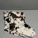 AOGU 3 Pack 19 Inch Cow Christmas Stockings White Faux Fur Xmas Christmas Stockings Hanging Ornaments Candy Gift Bags for Christmas Decorations