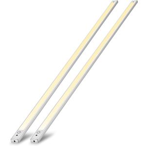 phonar 2-Pack 36 inch Under Cabinet Lighting LED Lamps for Kitchen Closet, LED Counter Light with Plug in Hardwired LED Lighting for Wardrobe(Warm White), 36in - Pack of 2