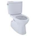 TOTO® Vespin® II Two-Piece Elongated 1.28 GPF Universal Height Skirted Design Toilet with CEFIONTECT, Cotton White - CST474CEFG#01