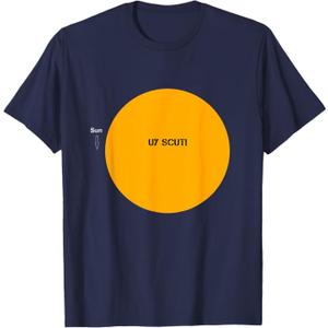 UY Scuti compared to the Sun T-Shirt, Small
