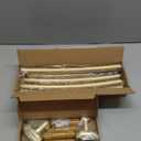 YNL Curved Shower Curtain Rod 35-82In(2.9-6.8Ft), Gold Round Rustproof Shower Rod for Bathroom Bathtub, Adjustable Arched Shower Curtain Rod, Never Rust|Extra Space|Non-Slip|Expandable|Need to Drill.