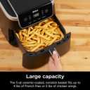 Ninja Air Fryer with Air Crisp | 5 QT Capacity fits up to 4lbs of Fries | 4-in-1 Pro Air Fry, Roast, Reheat, Dehydrate | 400F Max Temp | 1750 Watts | W/Nonstick Basket & Crisper Plate | Grey | AF141