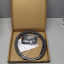 KOLAKO Ceiling Curtain Track, Flexible Bendable Curtain Track Wall or Ceiling Mount, Black 8.2Ft Curved Curtain Tracks System Sliding RV Shower Curtain Rail Track with Clips, Room Divider