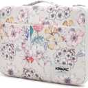 Kinmac 360 Degree Protective Laptop Sleeve Case Bag with Handle for MacBook Air 15 inch and 15 inch-15.6 inch HP Lenovo Dell ASUS Acer Laptop (KF-04) (Floral)