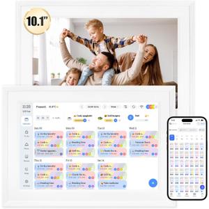 10.1-Inch Smart Digital Calendar, Interactive Touch Screen, HD Display, Wall-Mountable Family Organizer with Chore Chart, To-Do Lists & App Sync for Home & Office, Thoughtful Mother's Gift for Her