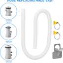 Replacement Hose for Pool Pump 1.25" Diameter Swimming Pool Hose for Above Ground Pools, 59" Long 4 Pack Filter Pump Hose for Pump Models(330 GPH, 530 GPH, 1,000 GPH)