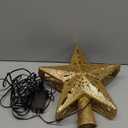 Christmas Tree Topper Lighted Star with 6 Projection Modes, Christmas Hollowed Star Tree Topper Built-in LED Rotating Lights, 3D Shining Projector Lights Tree Topper for Christmas Party Decorations