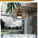 Orison 21'' Outdoor Ceiling Fans with Lights, Wet Rated Gazebo Fan with Remote, Plug in Hanging Fan for Patio Waterproof, App Controll