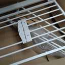 BABELIO 29-48" Extra Wide Baby Gate with Cat Door,Auto Close Metal Pet Door for Stairs, Doorways, House, Pressure/Hardware Mounted, Easy Walk Thru, White