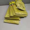 Buryeah 12 Pcs 84 Inch Gold Round Plastic Disposable Table Cloth Waterproof Tablecloth Circle Table Covers for Bridal Wedding Birthday Party Gender Reveal Baby Shower