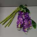 IBWell 3 Strands 40 inch Purple Fake Wisteria Hanging Flowers Wall Flowers Fake Purple Flowers Wisteria Flowers Purple Faux Flowers Artificial Wisteria for Flower Arrangements
