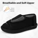 Diabetic Shoes for Men Women, Extra Wide Slippers for Swollen Feet, Wide Toe Box Adjustable Walking Shoes for Elderly, Comfort Home Hospital Slip on Slippers for Indoor Outdoor, Foot pain Relief