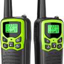 Walkie Talkies, MOICO Long Range Walkie Talkies for Adults Two-Way Radios with 22 Channels FRS VOX Scan LCD Display with LED Flashlight for Field, Survival Biking Hiking Camping 2 Pack (Green)