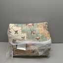 Washable Oriental Area Rug - 7x9 Rugs for Living Room Soft Carpet for Bedroom Waterproof Floral Distressed Indoor Stain Resistant Non-Shedding Floor Carpets (Green, 7x9)