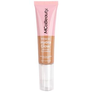 MCoBeauty Miracle Hydra Glow Oil-Free Foundation - Water-Based, Light-Medium Coverage - Features A Natural Satin Finish - Ultimate Radiant Base - With A Second-Skin Feel - Natural Tan - 1 Oz (0.5 Ounce (Pack of 2))