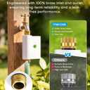 meross WiFi Water Timer for Garden Hose, Smart Hose Timer with Brass Inlet & Outet, WiFi Sprinkler Valve Work with Alexa & Google Assistant, Smart Rain Skip for Lawn, Garden & Yard