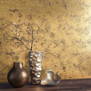 VEELIKE Metallic Wallpaper Stick and Peel Textured Gold Wallpaper for Bedroom Accent Walls 15.7''x118'' Self Adhesive Gold Contact Paper for Cabinets Drawers Waterproof Removable Gold Vinyl Wallpaper
