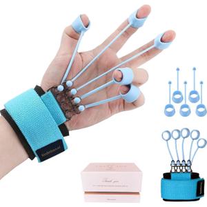 Finger Strengthener Hand Grip Strength Trainer Finger Extension Stretcher Exerciser Hand Rehab Work Out Relieve Pain Arthritis and Grip Training Krdebasai 40LB