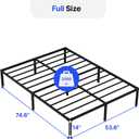 14 Inch Metal Platform Bed Frame,Full Size Bed Frame with Underbed Storage,Heavy Duty Sturdy Mattress Foundation,High Weight Capacity,No Box Spring Needed,Easy to Assemble, Black