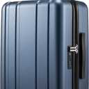 Carry On Luggage 22x14x9 Airline Approved,L2 100% PC Hard Shell Travel Suitcase with Smooth Spinner Wheels TSA Lock(EX-Core,Blue,20 Inch,40L)