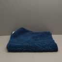 OLANLY Thick Bathroom Rugs 30x20, Extra Soft Absorbent Chenille Striped Bath Rugs, Rubber Backing, Machine Wash Dry, Bath Mats for Bathroom Floor, Tub and Shower, Home Decor Accessories, Navy