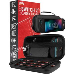 Orzly Case Compatible with Nintendo Switch 2 Protective Carry Case (2025 Model) with Screen Padding, Game Card microSD Pockets for Console and Accessories Screen Size 7.9"  Gift Boxed