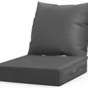 LAGRATY Outdoor Chair Cushions for Patio Furniture24" x 24" Deep Seat Cushions with Backrest for Couch Sofa Chair - Waterproof Fade-Resistant Patio Cushion (Set of 1,Grey)
