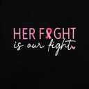 Breast Cancer Shirt Women Pink Ribbon Awareness T-Shirt Breast Cancer Survivor We Fight Together Warrior Short Sleeve Tee Top (Black, S)