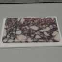 Natural Marble Vanity Tray - Moujings Genuine Marble Perfume Tray for Bathroom Decor, Stone Bathroom Vanity Organizer Tray for Kitchen Counter, Candles, Jewelry, Coffee, Makeup, Key (10.6" x 5.5" x 0.8", Rectangle Purple)