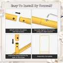 Wedding Sign Holder,Adjustable Welcome to Our Wedding Sign Holder Stand,Gold Easel Stand for Sign,W/Design Bundle & Leather Sign Hanging Straps,for Party,Wedding,Baby Shower,Graduation (Gold 4.2ft OR 5.7ft)