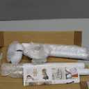 Industrial Iron Pipe Clothes Hanging Bar DIY Wall-Mounted Garment Rack Heavy Duty Clothing Rack for Bedroom, Laundry Room, Closet Storage (White 24 inch)