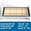 Heavy Duty Thick Folding Box Spring, Mattress Supporting Wood Floor, Foldable Box Spring, Bed Support Slats,48"x60"