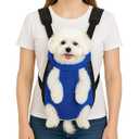 Dog Backpack Carrier, Pet Sling Front Backpack for Small Medium Dogs 10-16 Lbs, Legs Out, Adjustable Wearable Puppy Chest Travel Bag, Thick Straps & Cushion, Easy-Fit for Hiking/Walking/Camping XL