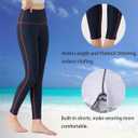 Ubestyle UPF 50+ High Waist Women's Swim Pants Swim Leggings Swimming Tights Rash Guard Pants Sun Protective Small