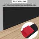 Raycity rubber Baseboard Trim - 4 Inch x 40 Feet Vinyl base cove molding, Peel and Stick Baseboard Self Adhesive Wall Base Molding Trim Floor Baseboard molding Corner Rubber Moulding Trim (Black)