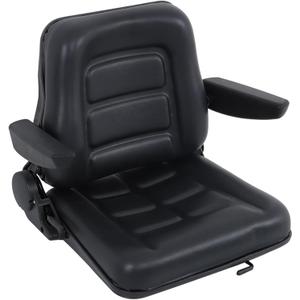 GXYWADY Universal Fold Down Adjustable Angle Back Forklift Seat Replacement for Tractor Excavator Skid Loader Backhoe Dozer Telehandler