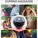 4 Pack Smart Cupping Set, Electric Cupping Device with Red Light, Heated Cupping Massager with 12-Level Suction & Heat, Cupping Machine for Pain Relief