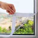 Adjutsable Window Insulation Kit 74inX79in(190X200cm),Clear180 Thickness,Easy to Open for Ventilation Reusable Plastic Window wrap (74"X79"(190X200cm))