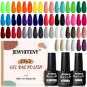JEWHITENY 30pcs Gel Nail Polish Kit With 27 Colors + Matte Top Coat, Base Coat And Top Coat Polish Set For Manicure Nail Art Salon/Home Starter 