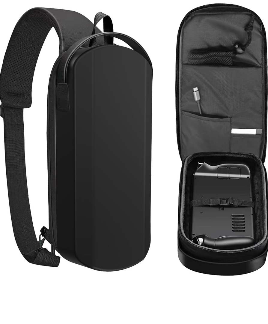 Carrying Case for Steam Deck and Steam Deck OLED Console & Accessories, Shockproof Hard Shell Protective Crossbody Shoulder Chest Bag Pockets for Travel and Home (B)