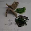 Bearded Dragon Hammock,Reptile Lounger Lizard Natural Seagrass Habitat Decor Reptiles Tank Hanging Plants Jungle Climber Vines Flexible Leaves Accessories for Lizards Chameleon Gecko Corn Snakes