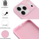 3 x Compatible with iPhone 17 Pro Case, Shockproof Liquid Silicone Protective Phone Case with Soft Anti-Scratch Microfiber Lining Ultra Slim Drop Protection Phone Cover(Pink)